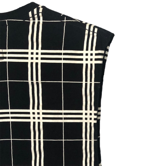Zanerobe Black and White Longline Plaid Tank Top - Picture 8 of 10